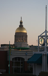 Georgia State Capitol plated with gold from the Dahlonega mines