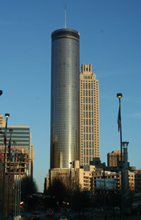 Westin Peachtree Plaza & 191 building with twin spires